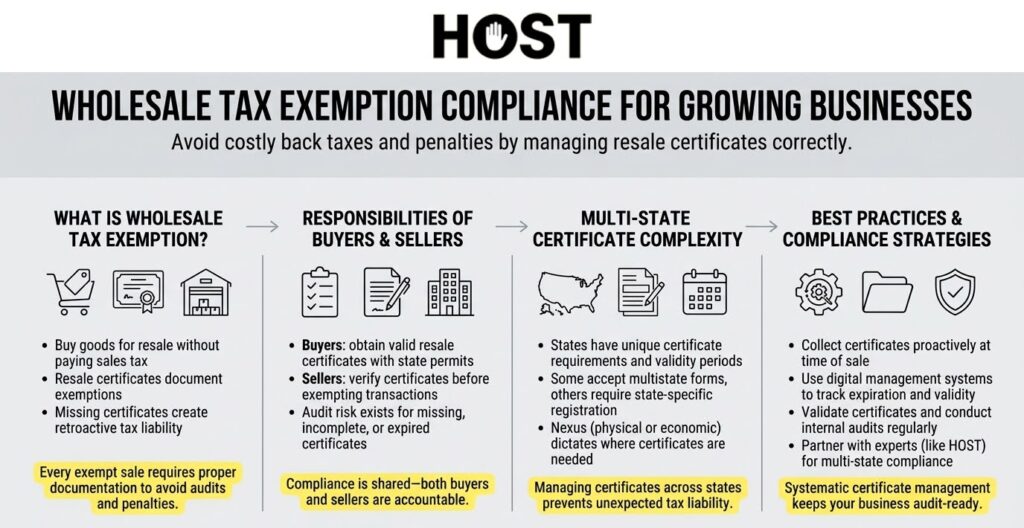 Wholesale Tax Exemption Compliance